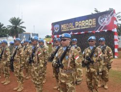 Satgas Kizi TNI Kontingen Garuda XX-U Monusco Raih Medali Kehormatan PBB